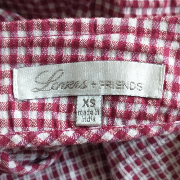 Lovers + Friends red gingham ruffled skirt XS - Picture 6 of 8